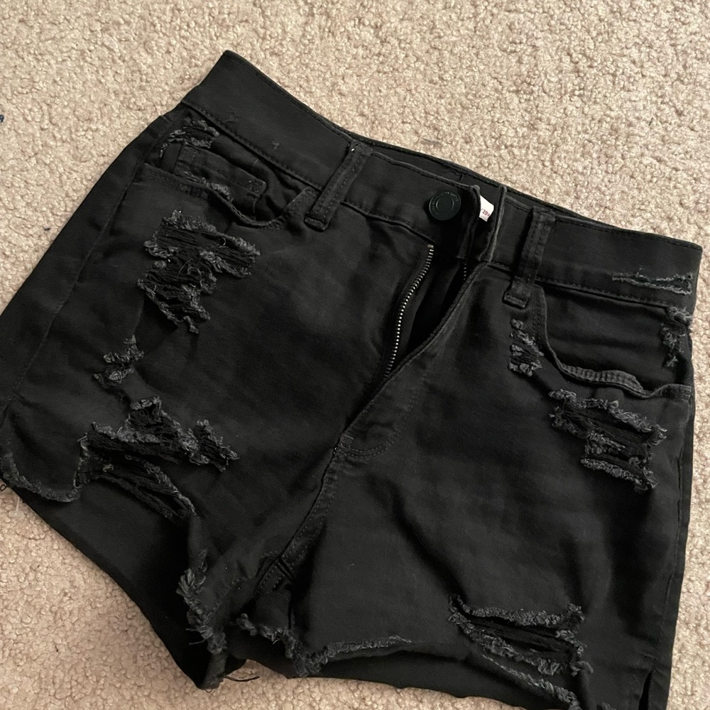 Black Jean Shorts